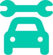 Car with wrench